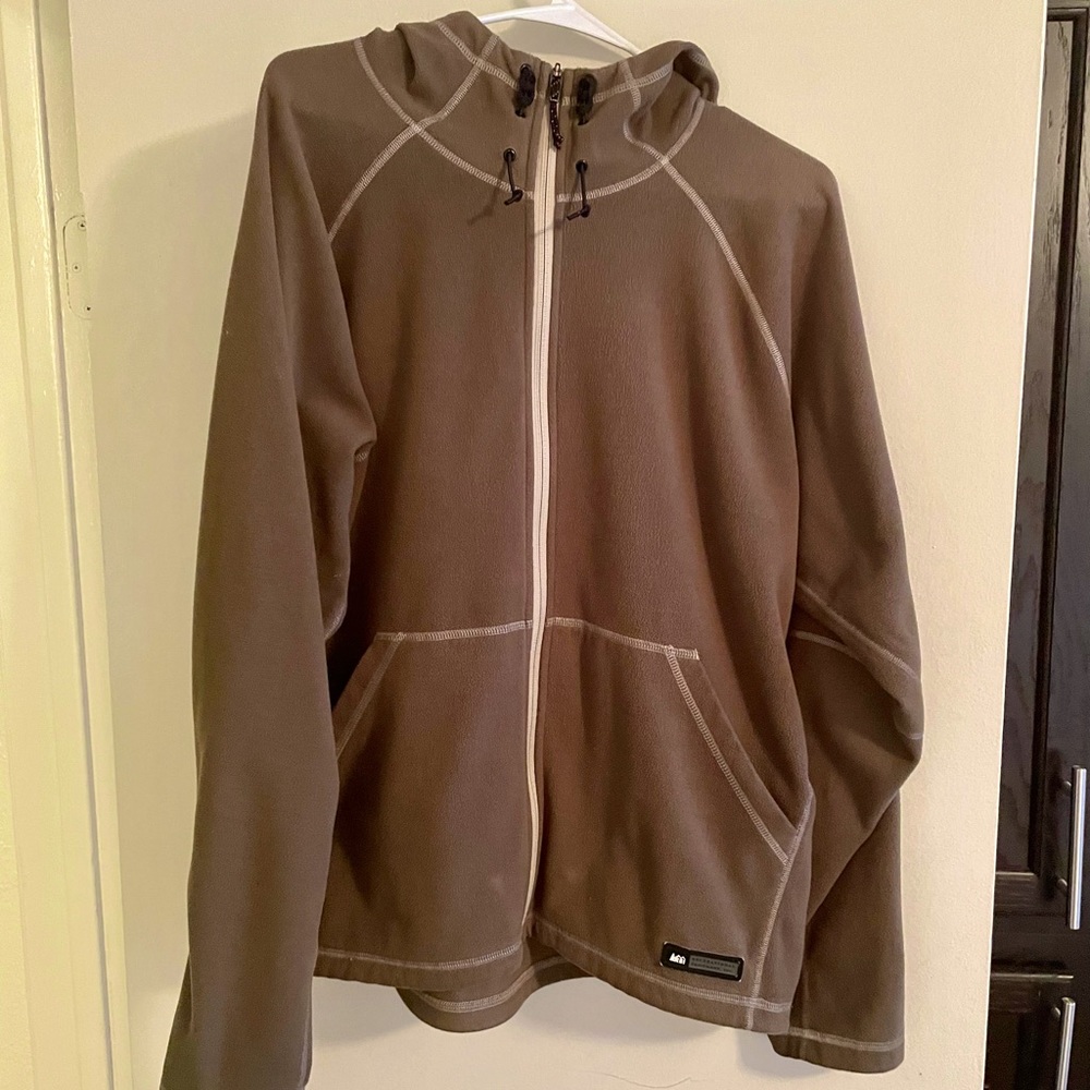 REI fleece hoodie large Patagonia style